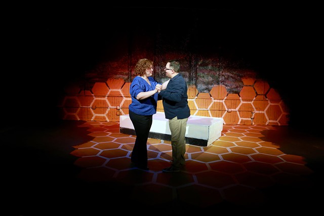 Stephanie and Jeff Suida in "Constellations," presented virtually by Out of Pocket, Inc. - PHOTO BY ANNETTE DRAGON