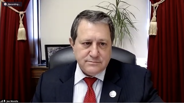 Congressman Joe Morelle (D) announces the FCC Emergency Broadband Benefit. The program was approved by Congress in December 2020, and takes effect on May 12, 2021. - ZOOM PRESS CONFERENCE SCREENSHOT