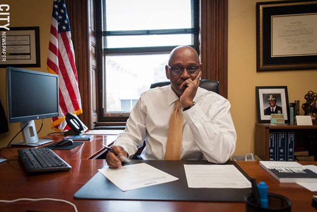 Cedric Alexander as deputy mayor at City Hall in 2018. - PHOTO BY RYAN WILLIAMSON