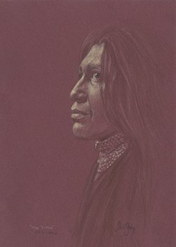 A drawing by Sari Gaby, after an Edward Curtis photograph. - PHOTO PROVIDED