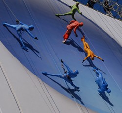 Acrobatic troupe Grounded Aerial will perform on the side of the HSBC building as part of Friday on the Fringe. - PHOTO COURTESY ROCHESTER FRINGE FESTIVAL