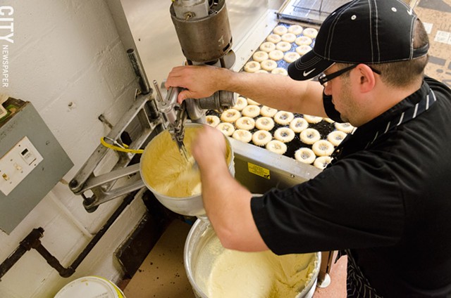 Schutt's Apple Mill in Webster has been making fried cakes for 23 years. - PHOTO BY MARK CHAMBERLIN