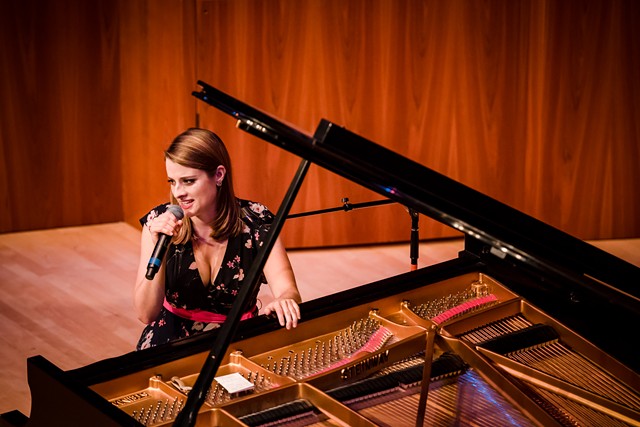 Pianist and singer Ariel Pocock performed in Hatch Hall on Friday night. - PHOTO BY JOSH SAUNDERS