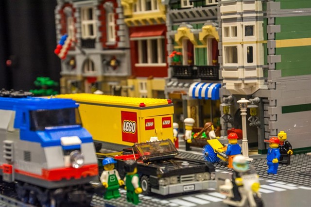 A miniature LEGO city.