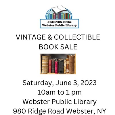 Friends of the Webster Public Library Vintage and Collectable Book Sale